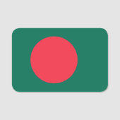 Patriottische naamplaatje met vlag van Bangladesh (Voorkant)
