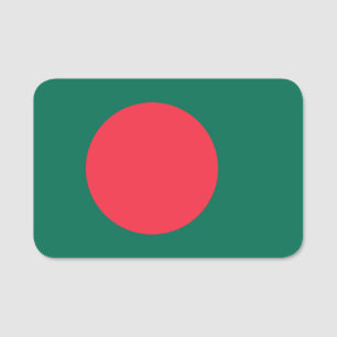 Patriottische naamplaatje met vlag van Bangladesh