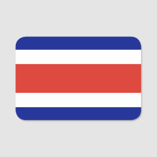 Patriottische naamplaatje met vlag van Costa Rica