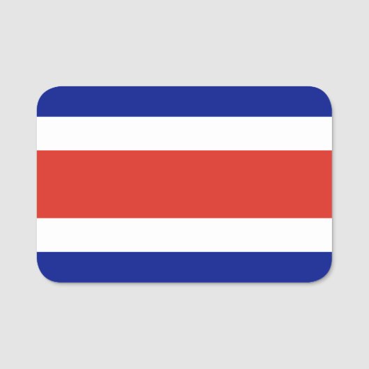 Patriottische naamplaatje met vlag van Costa Rica (Voorkant)