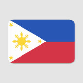 Patriottische naamplaatje met vlag van de Filipijn (Voorkant)