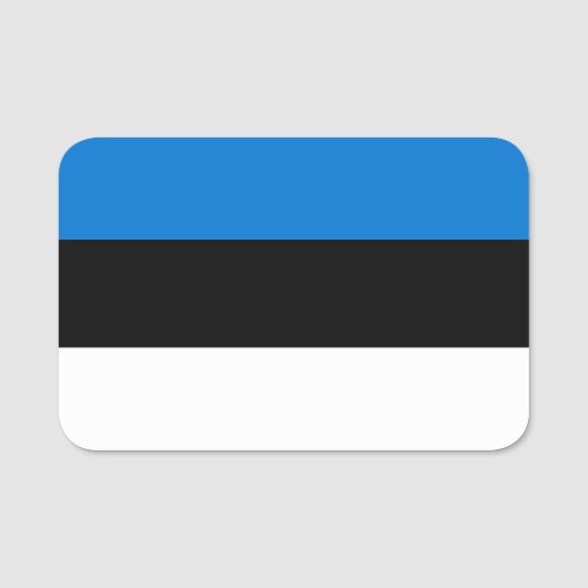Patriottische naamplaatje met vlag van Estland (Voorkant)