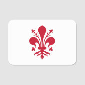 Patriottische naamplaatje met vlag van Florence (Voorkant)