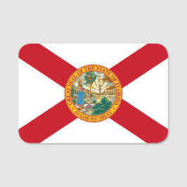 Patriottische naamplaatje met vlag van Florida, US