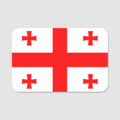 Patriottische naamplaatje met vlag van Georgië (Voorkant)