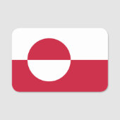 Patriottische naamplaatje met vlag van Groenland (Voorkant)