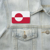 Patriottische naamplaatje met vlag van Groenland (In situ)