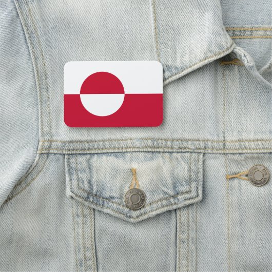 Patriottische naamplaatje met vlag van Groenland (In situ)