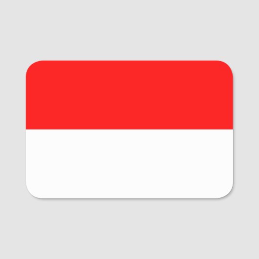 Patriottische naamplaatje met vlag van Indonesië (Voorkant)