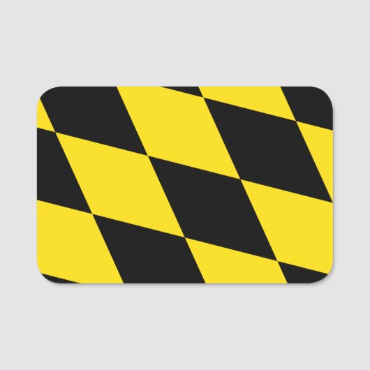 Patriottische naamplaatje met vlag van München (Voorkant)