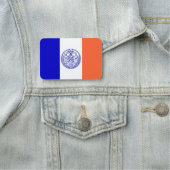 Patriottische naamplaatje met vlag van New York Ci (In situ)