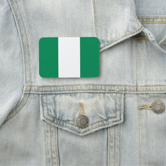 Patriottische naamplaatje met vlag van Nigeria (In situ)