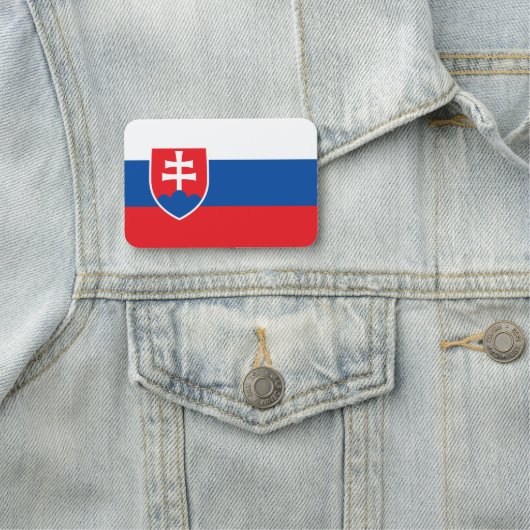 Patriottische naamplaatje met vlag van Slowakije (In situ)