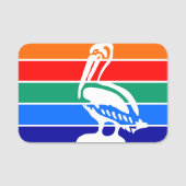 Patriottische naamplaatje met vlag van St. Petersb (Voorkant)