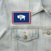 Patriottische naamplaatje met vlag van Wyoming (In situ)