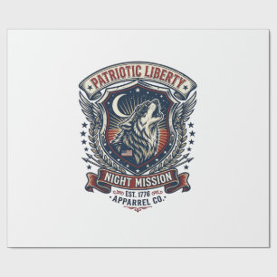 Patriottische Nachtmissie Patriot Wolf Militair Ge Cadeaupapier