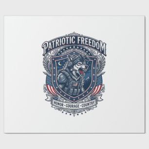 Patriottische Nachtmissie Patriot Wolf Militair Ge Cadeaupapier