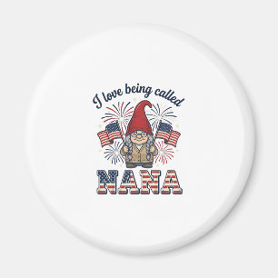 Patriottische Nana Gnome Vintage Oma Shirt Des Magneet