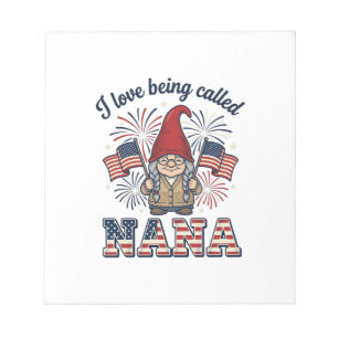 Patriottische Nana Gnome Vintage Oma Shirt Des Notitieblok