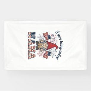 Patriottische Nana Gnome Vintage Oma Shirt Des Spandoek
