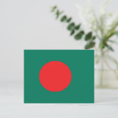 Patriottische nationale vlag Bangladesh Briefkaart (Staand voorkant)