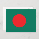 Patriottische nationale vlag Bangladesh Briefkaart (Voorkant / Achterkant)
