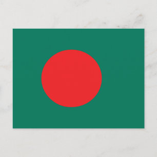 Patriottische nationale vlag Bangladesh Briefkaart