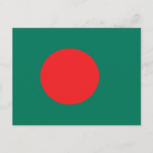 Patriottische nationale vlag Bangladesh Briefkaart (Voorkant)