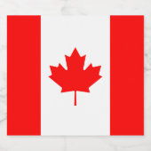 Patriottische nationale vlag van CANADA Bier Etiket (Enkel label)