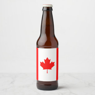 Patriottische nationale vlag van CANADA Bier Etiket