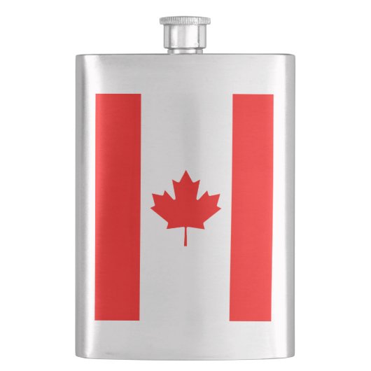 Patriottische nationale vlag van CANADA Heupfles (Voorkant)