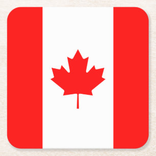 Patriottische nationale vlag van CANADA Kartonnen Onderzetters