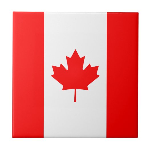 Patriottische nationale vlag van CANADA Tegeltje (Voorkant)