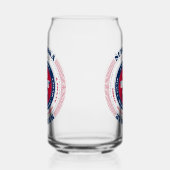 Patriottische Nebraska Typografie Drinkware Set Blikvorm Glas (Rechts)