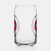 Patriottische Nebraska Typografie Drinkware Set Blikvorm Glas (Links)