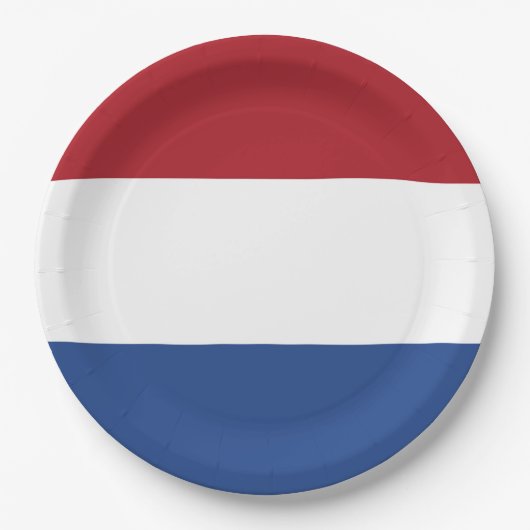 Patriottische Nederlandse vlag Papieren Bordje (Voorkant)