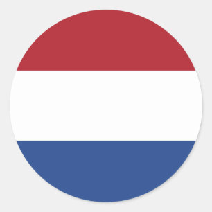 Patriottische Nederlandse vlag Ronde Sticker