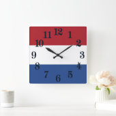 Patriottische Nederlandse vlag Vierkante Klok (Huis)