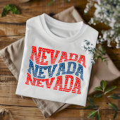 Patriottische Nevada Rood en Blauw Boho T-shirt