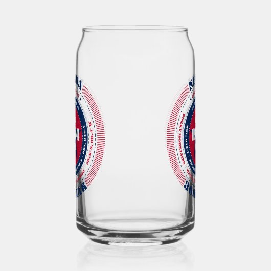 Patriottische Nevada Typografie Drinkware Set Blikvorm Glas (Rechts)