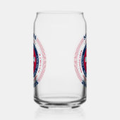 Patriottische Nevada Typografie Drinkware Set Blikvorm Glas (Links)