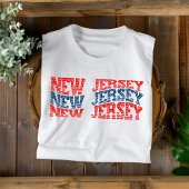 Patriottische New Jersey rood en blauw Boho T-shir T-shirt