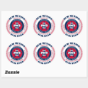 Patriottische New Mexico Circle Design Sticker