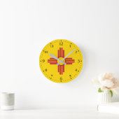 Patriottische New Mexico State Flag Ronde Klok (Huis)