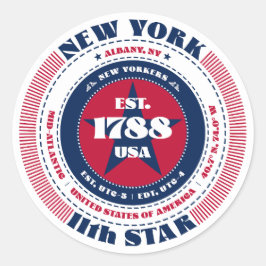 Patriottische New York Circle Design Sticker