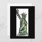 Patriottische New York Weddings sparen de Datum Ka Aankondigingskaart (Voorkant / Achterkant)