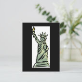 Patriottische New York Weddings sparen de Datum Ka Aankondigingskaart (Staand voorkant)