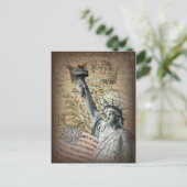 Patriottische New Yorkse Vrijheidsbeeld Briefkaart (Staand voorkant)