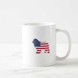 Patriottische Newf Dog USA Vlag Ontwerp 4 juli Koffiemok