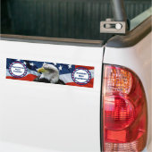 Patriottische niet-partisan Bald Eagle Amerikaanse Bumpersticker (Op Truck)